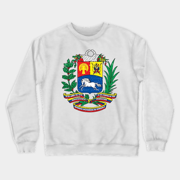 Escudo de Venezuela - Venezuela Coat of arms - vintage design Crewneck Sweatshirt by verde